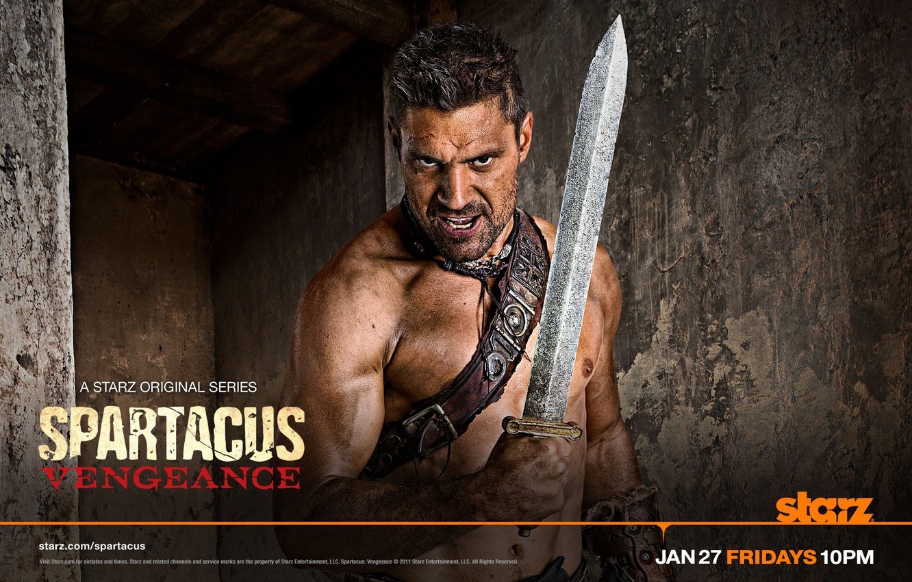 Wallpaper Spartacus, Manu Bennett, Revenge, Crixus image for desktop, section фильмы