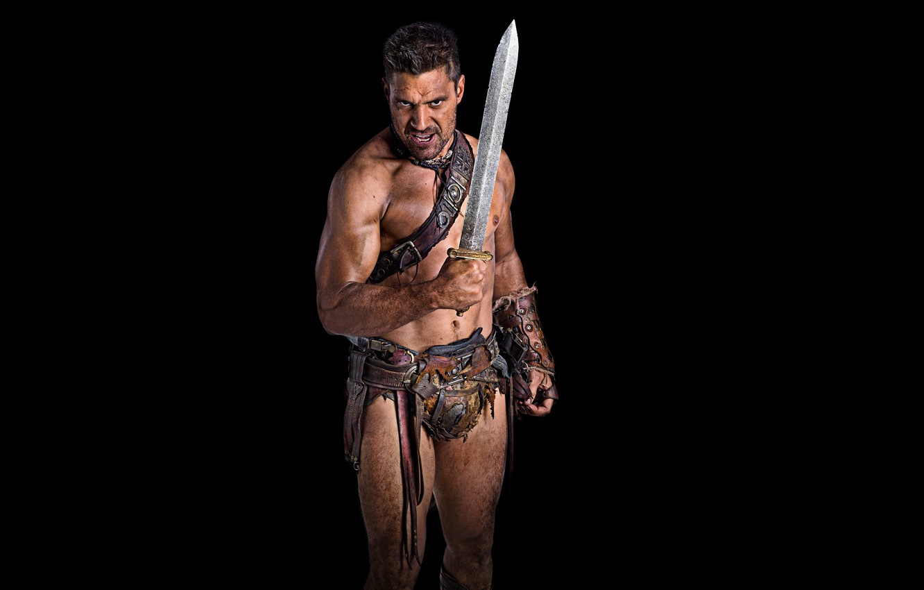 Wallpaper background, Spartacus, Blood and Sand, Gladiator, TV series, historical, Spartacus, Manu Bennett, Blood and sand, Crixus, Manu Bennett image for desktop, section фильмы