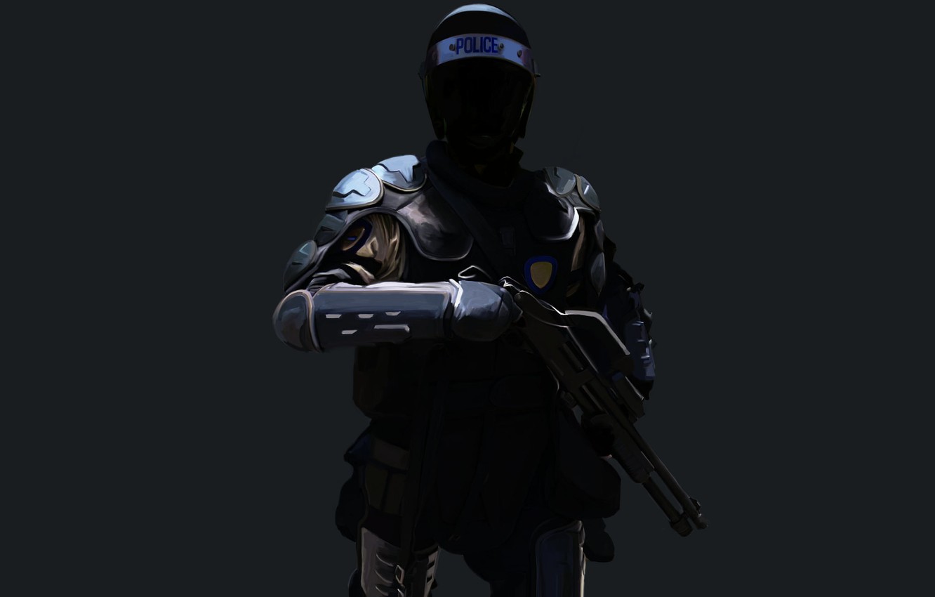 Wallpaper weapons, background, Art, equipment, police image for desktop, section разное