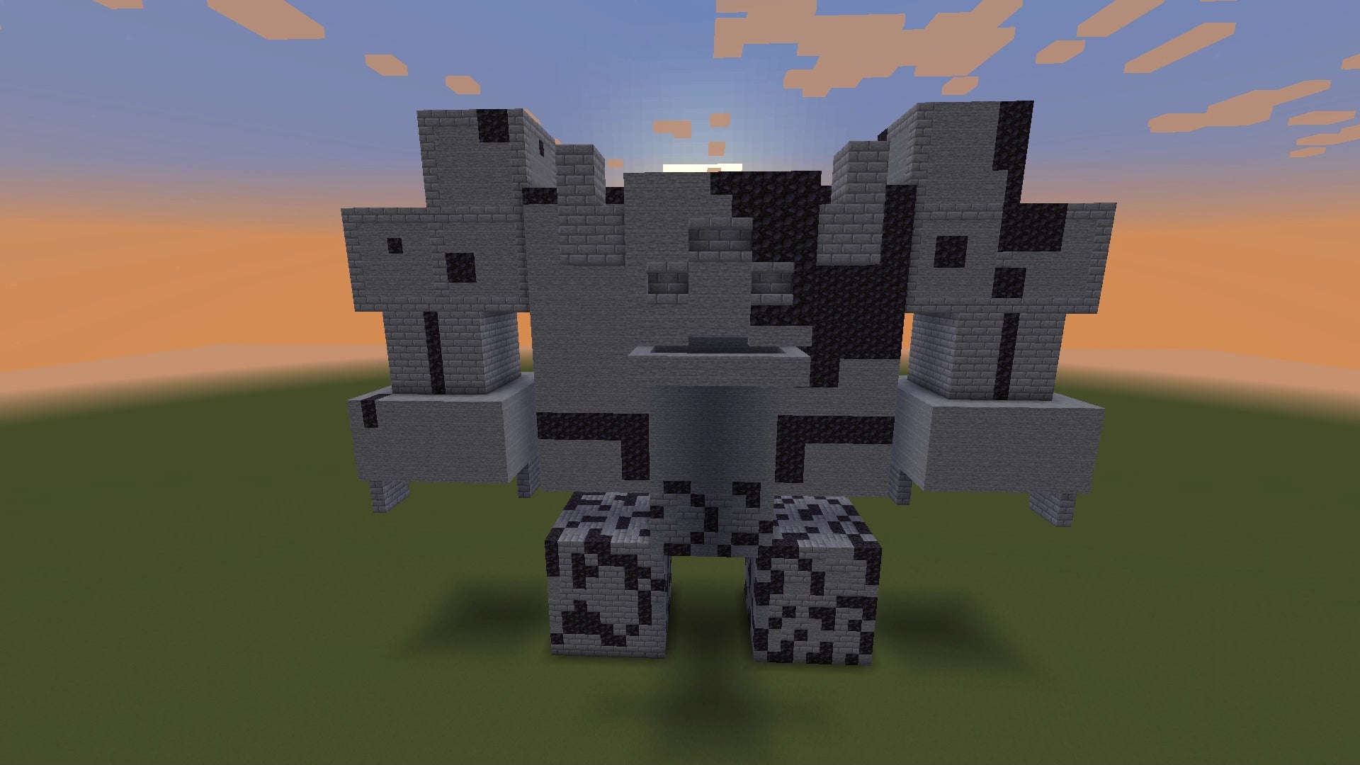 Made a statue of the Redstone Monstrosity from Minecraft Dungeons