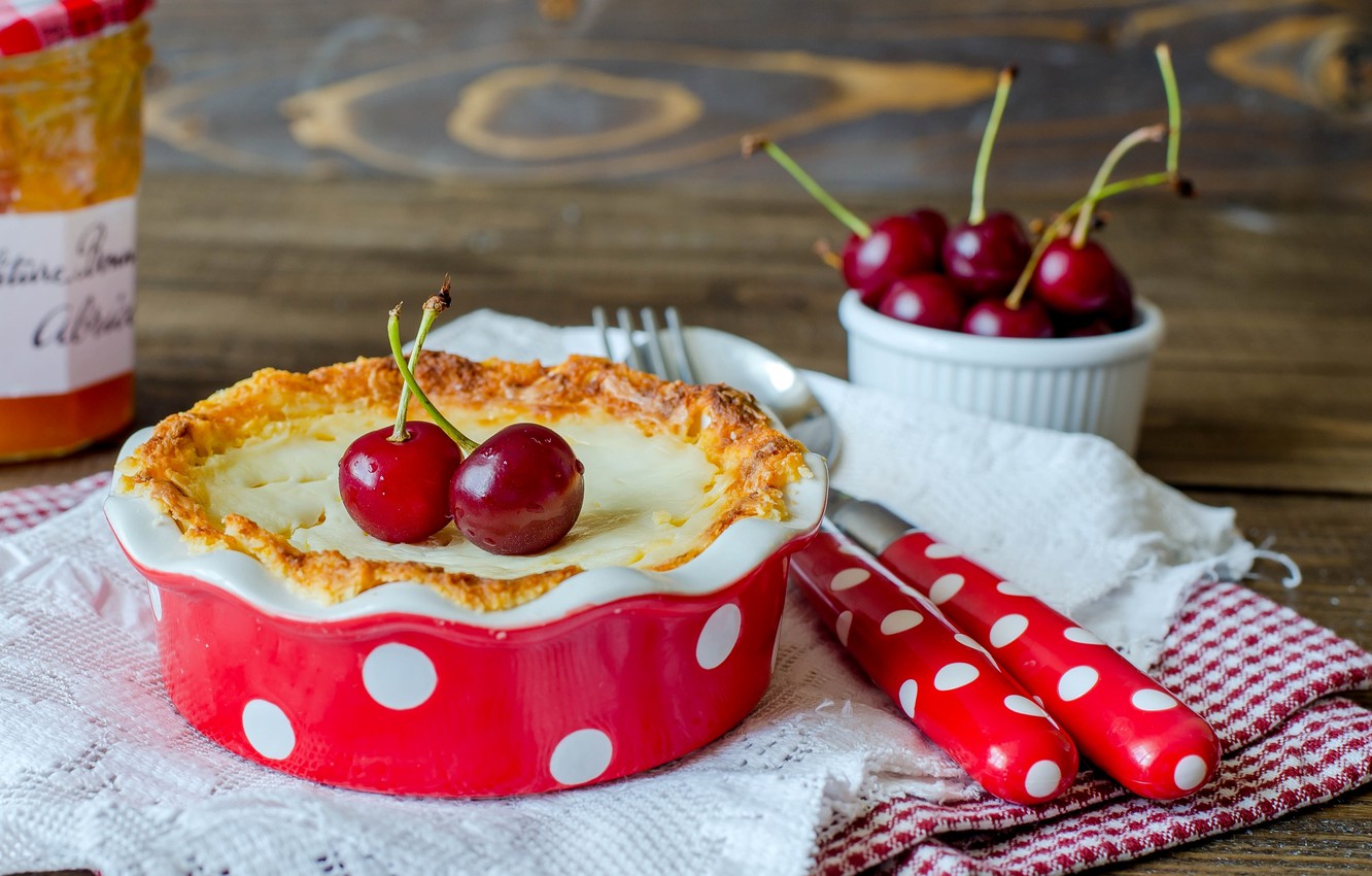 Wallpaper cherry, pie, cakes image for desktop, section еда
