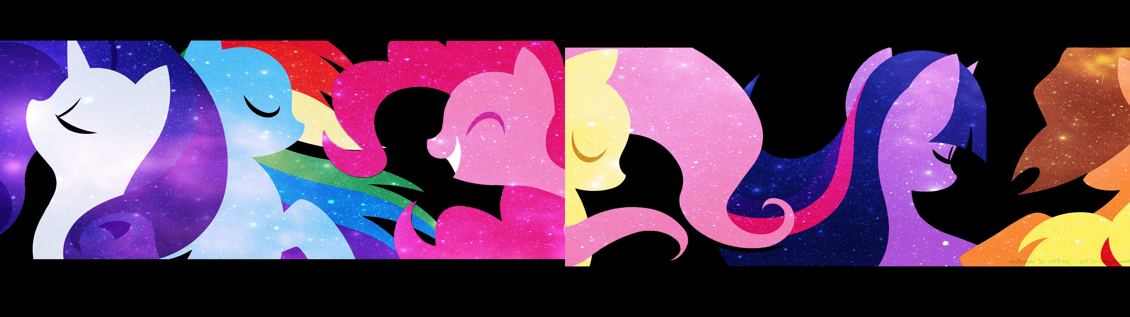 My Little Pony Fluttershy Rainbow Dash Twilight Sparkle Rarity multiscreen Pinkie Pie Applejack wallpaperx1080