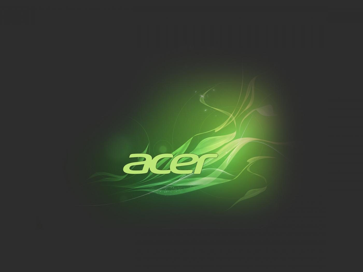 Green and black Acer logo wallpaper