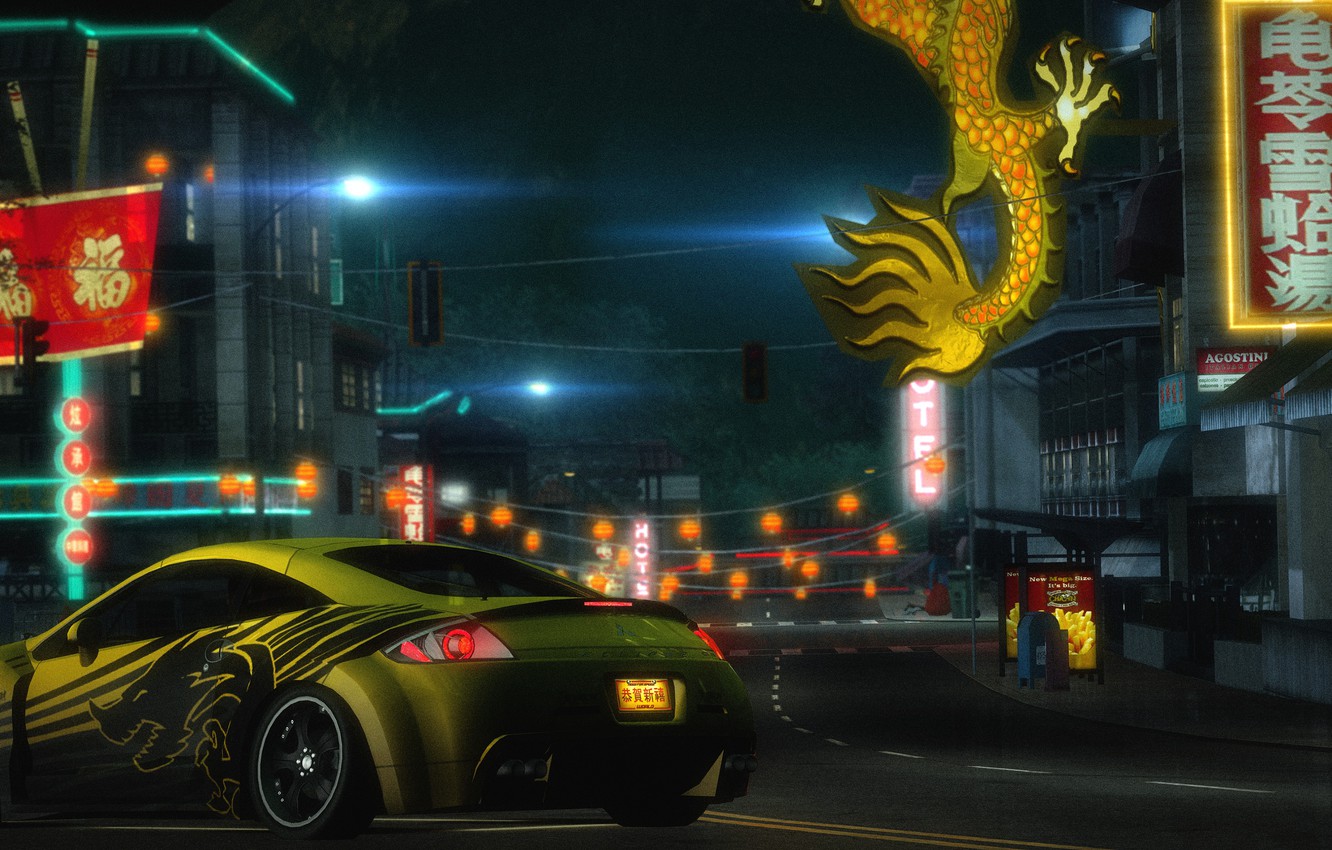 Wallpaper Japan, Need for speed world, Mitsubishi Eclipce GT image for desktop, section игры