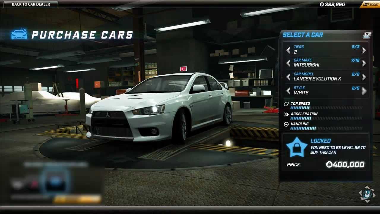 Need for Speed World List and Performance 2010