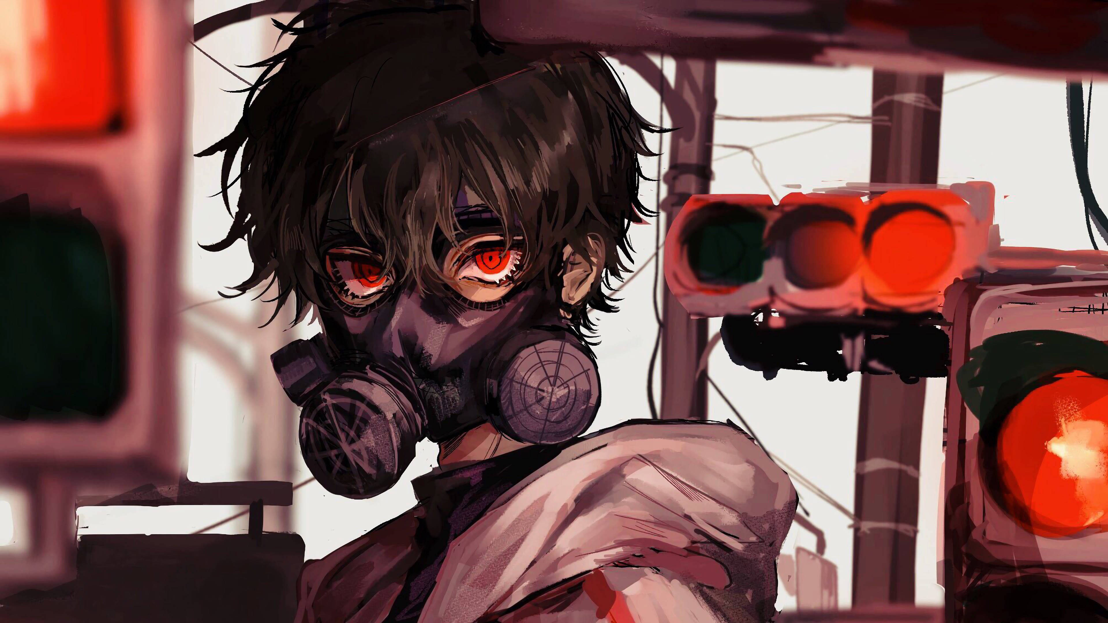 Download Anime Pfp Guy With Gas Mask Wallpaper