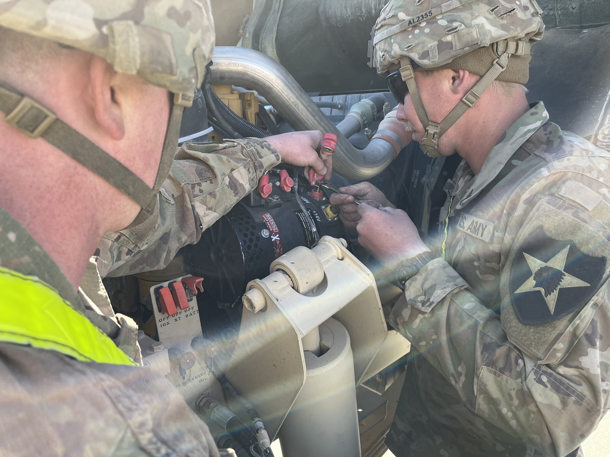1 2 Stryker Brigade Combat Team Priorities Mechanics & Vehicle Operators Still Hard At Work At The National Training Center, Repairing & Maintaining Their Vehicles After A Month In