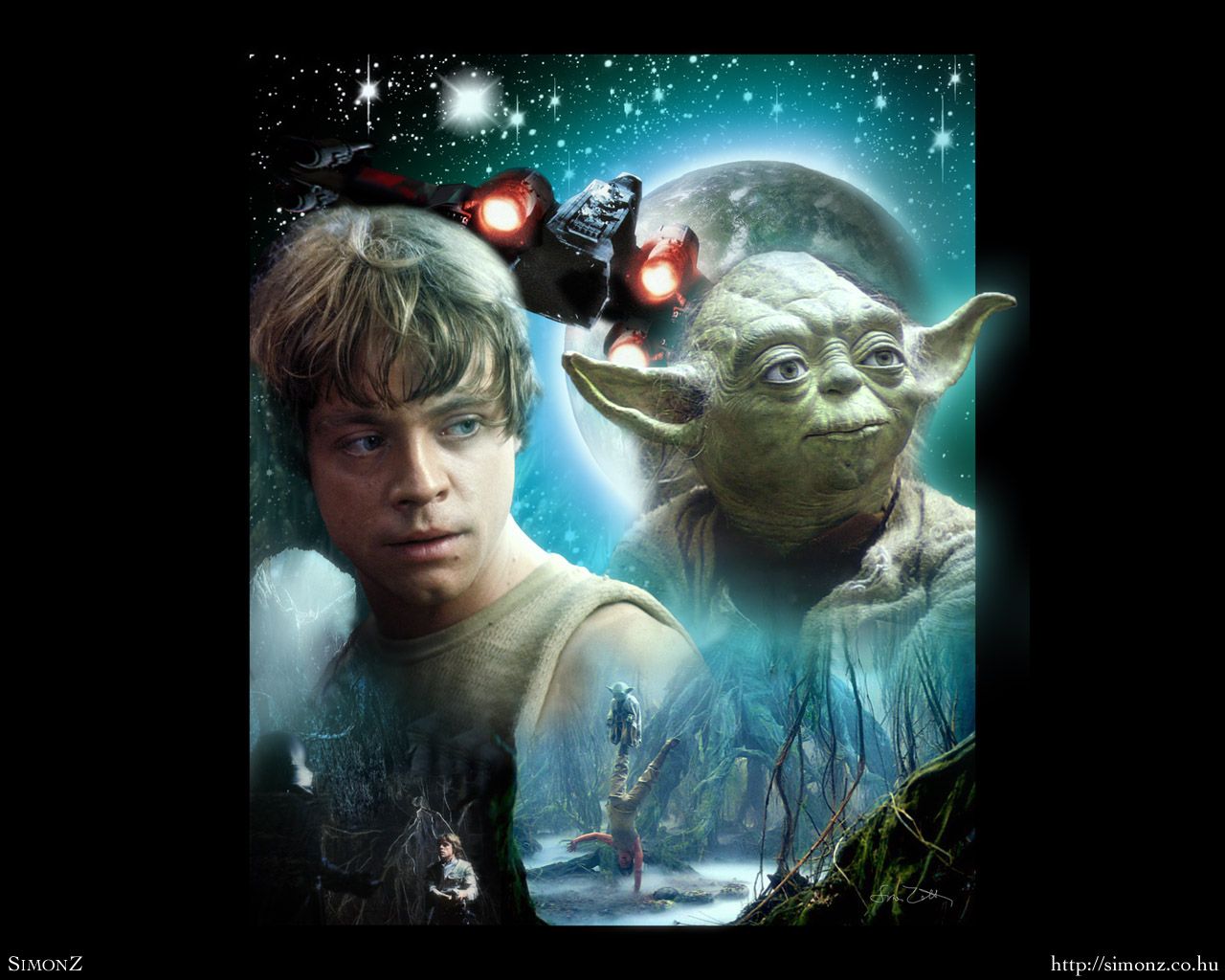 Wallpaper of Dagobah for fans of Luke Skywalker. Star wars artwork, Star wars wallpaper, Star wars art