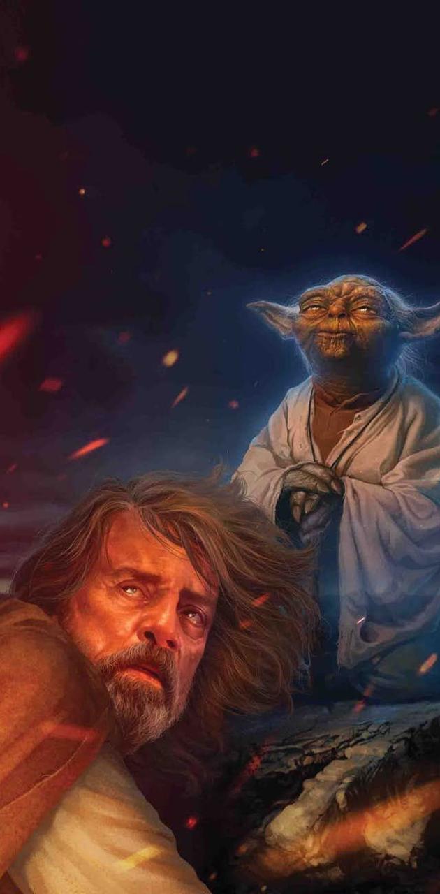 Luke and Yoda wallpaper