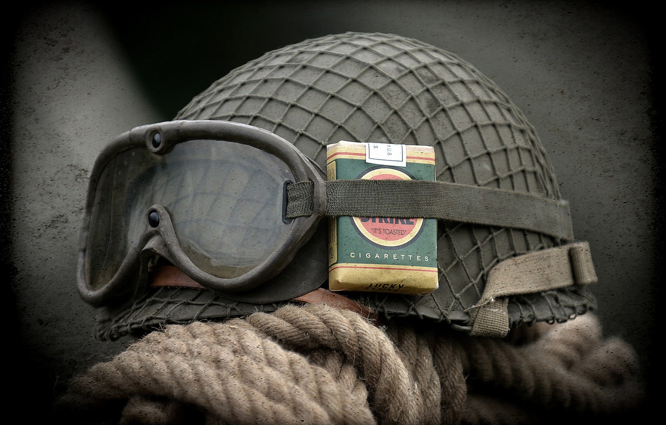 Wallpaper glasses, helmet, a pack of cigarettes, army image for desktop, section разное