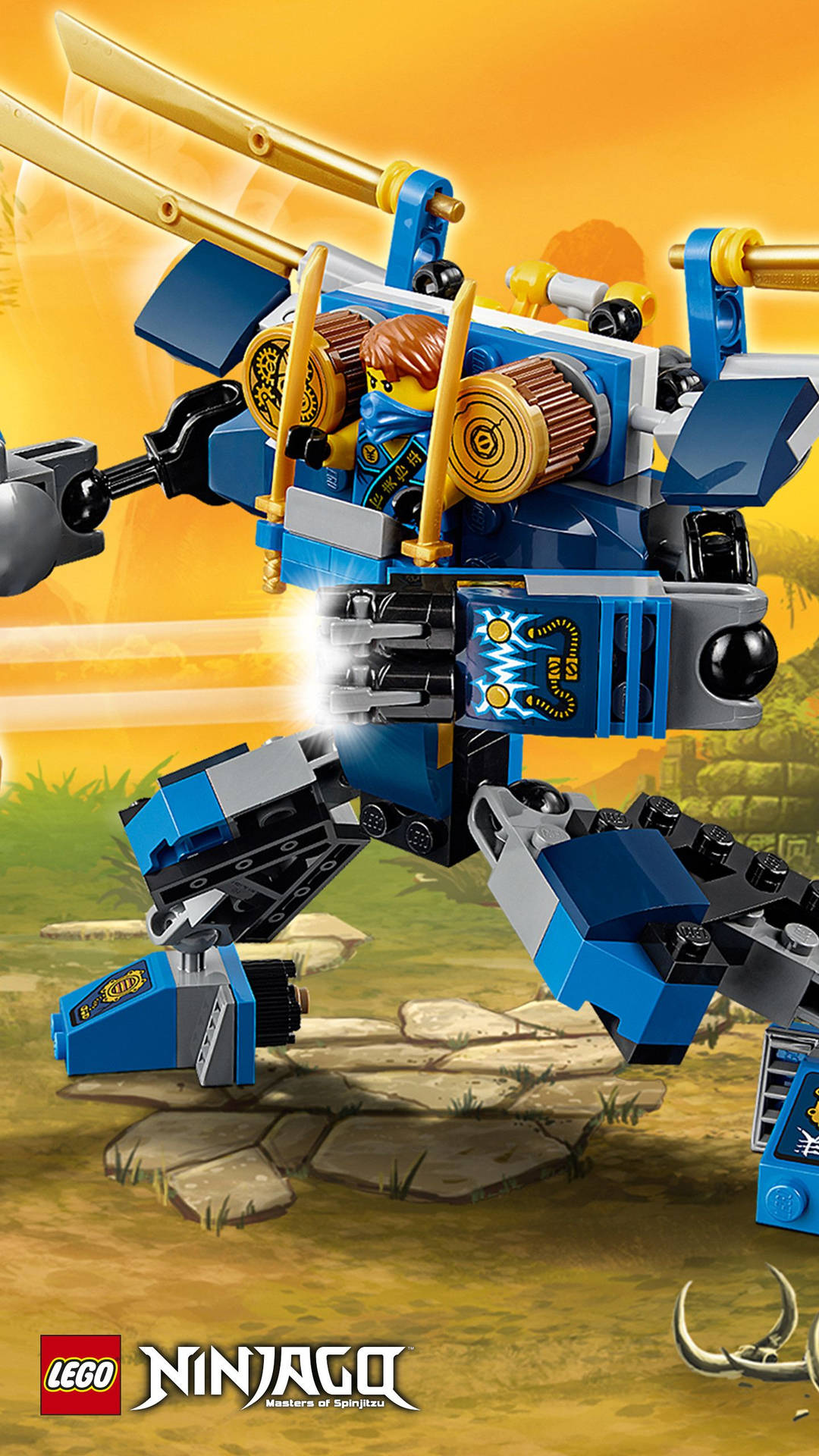 Download Lego Ninjago Jay's Blue Robot Wallpaper