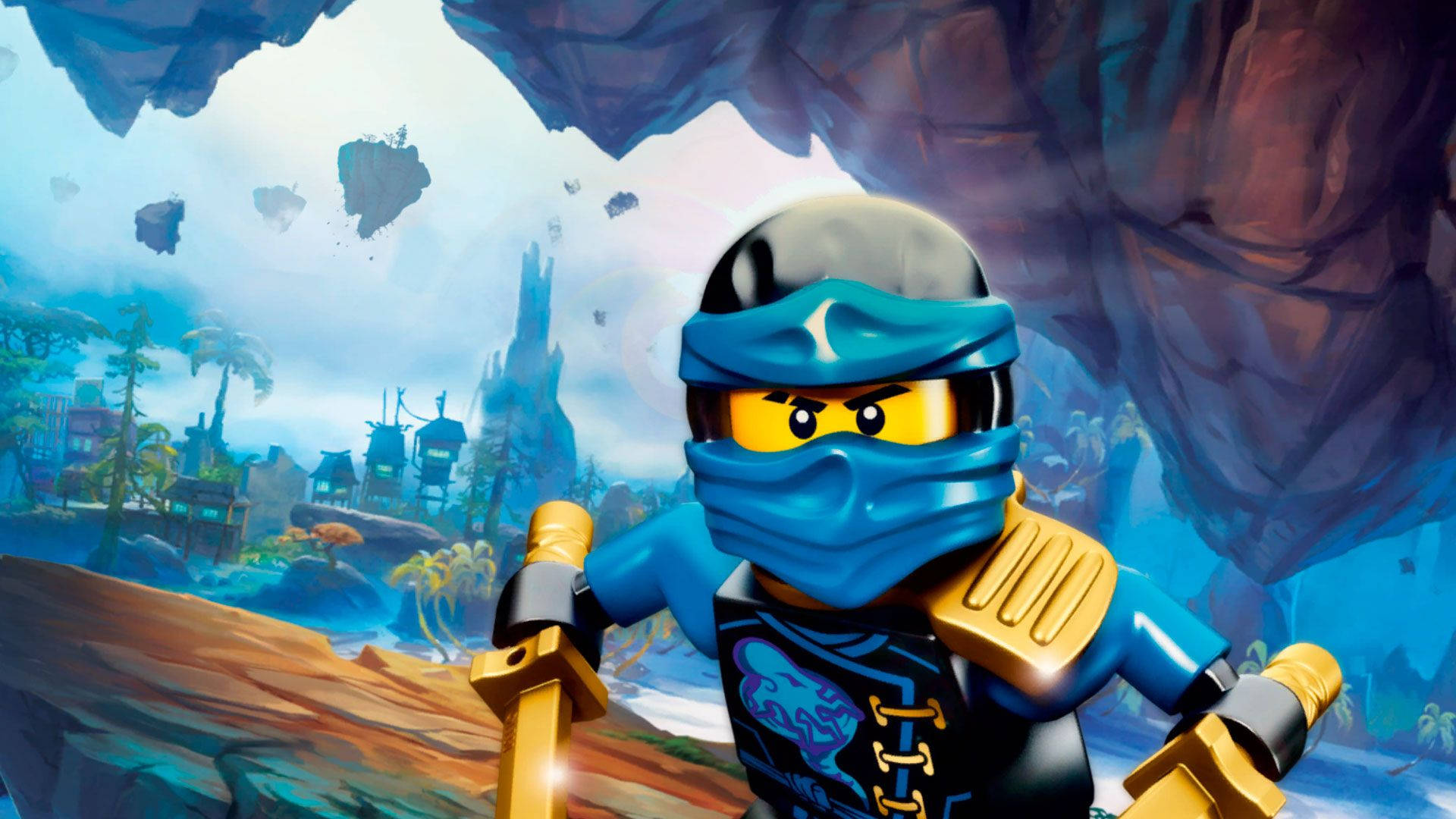 Download Lego Ninjago Jay In A Cave Wallpaper