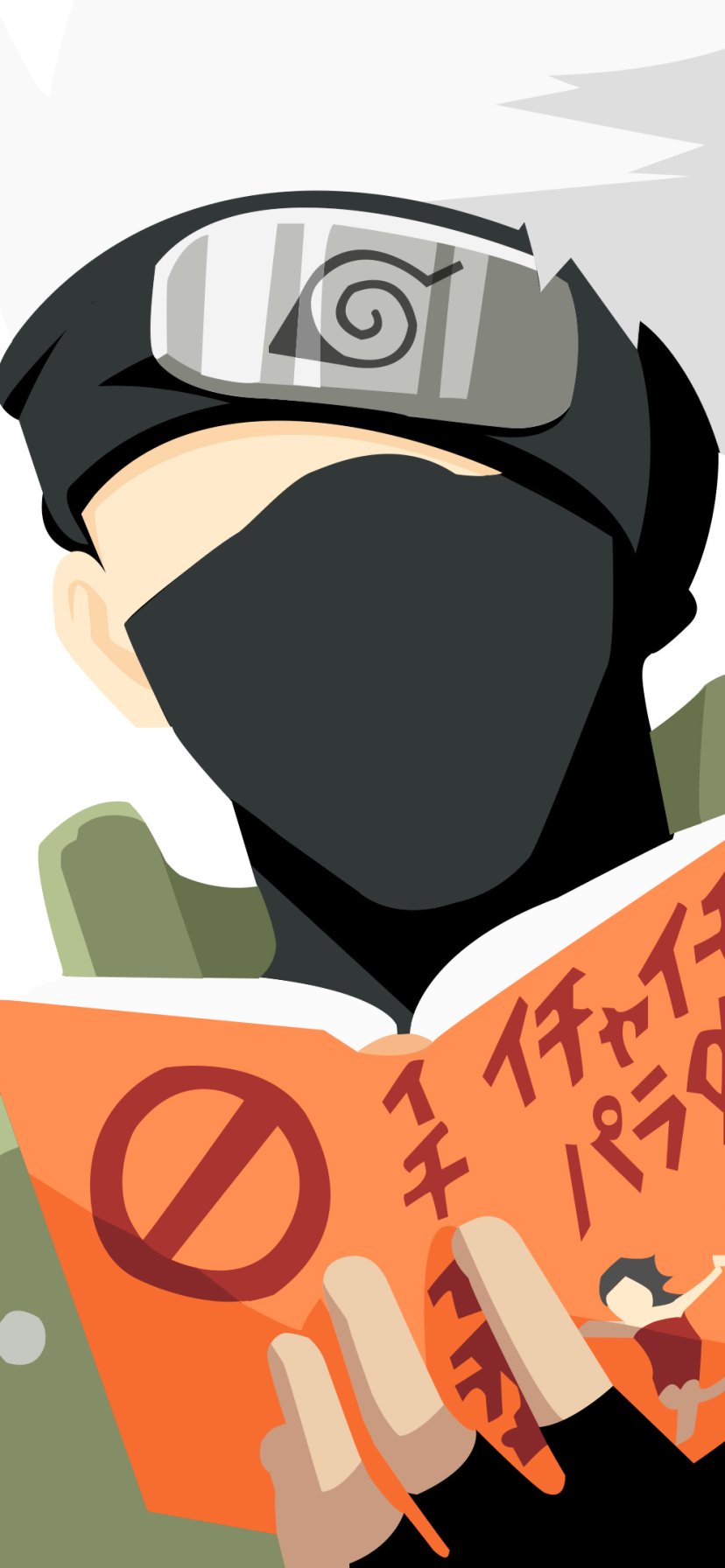 Kakashi reading his book