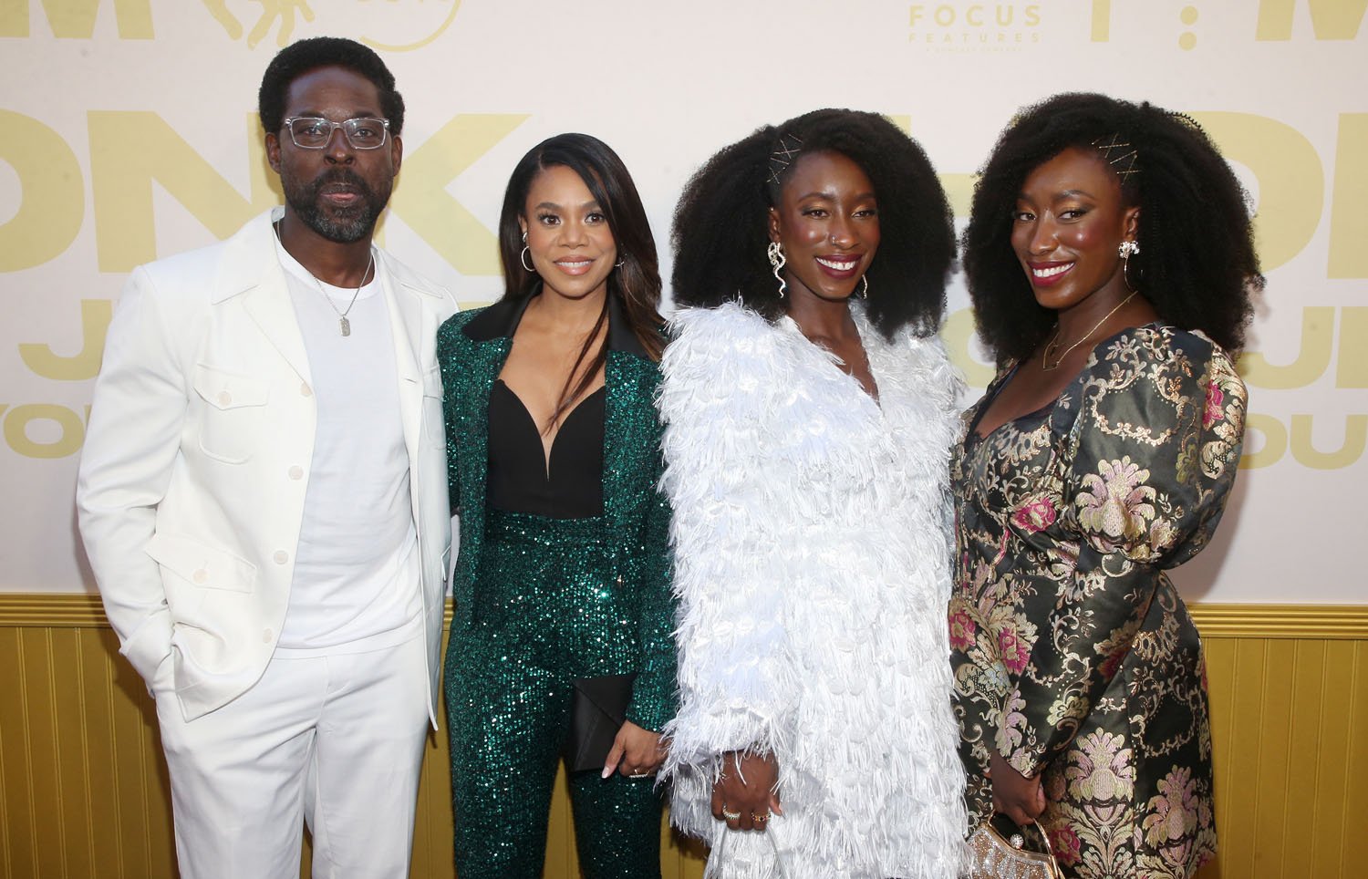 Adamma and Adanne Ebo premiere their first feature film, Honk For Jesus. Save Your Soul. starring Sterling K. Brown, Regina Hall, in LA