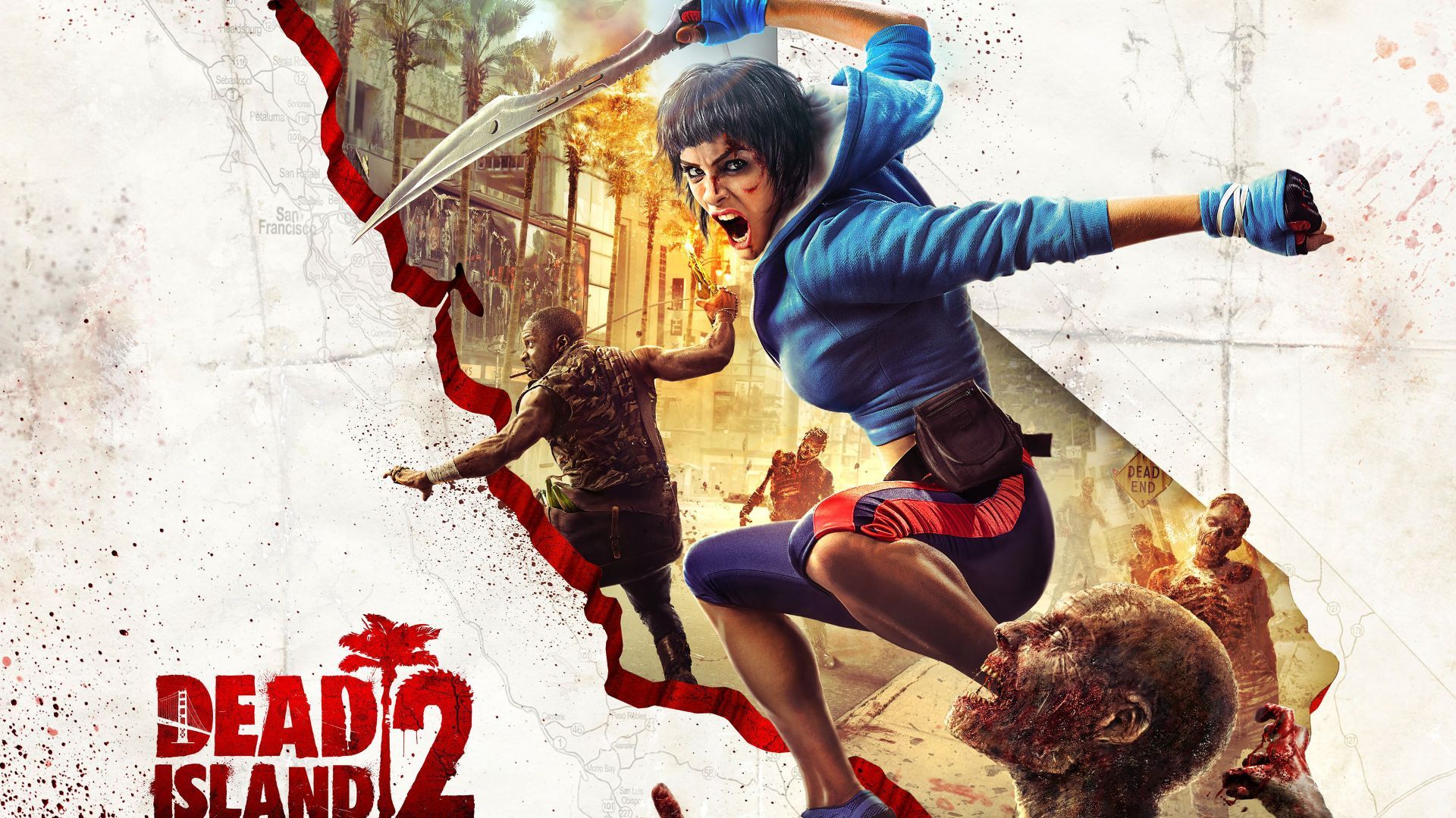 Wallpaper Dead Island 2, poster, 4k, Games. Juegos, Island, Zombis