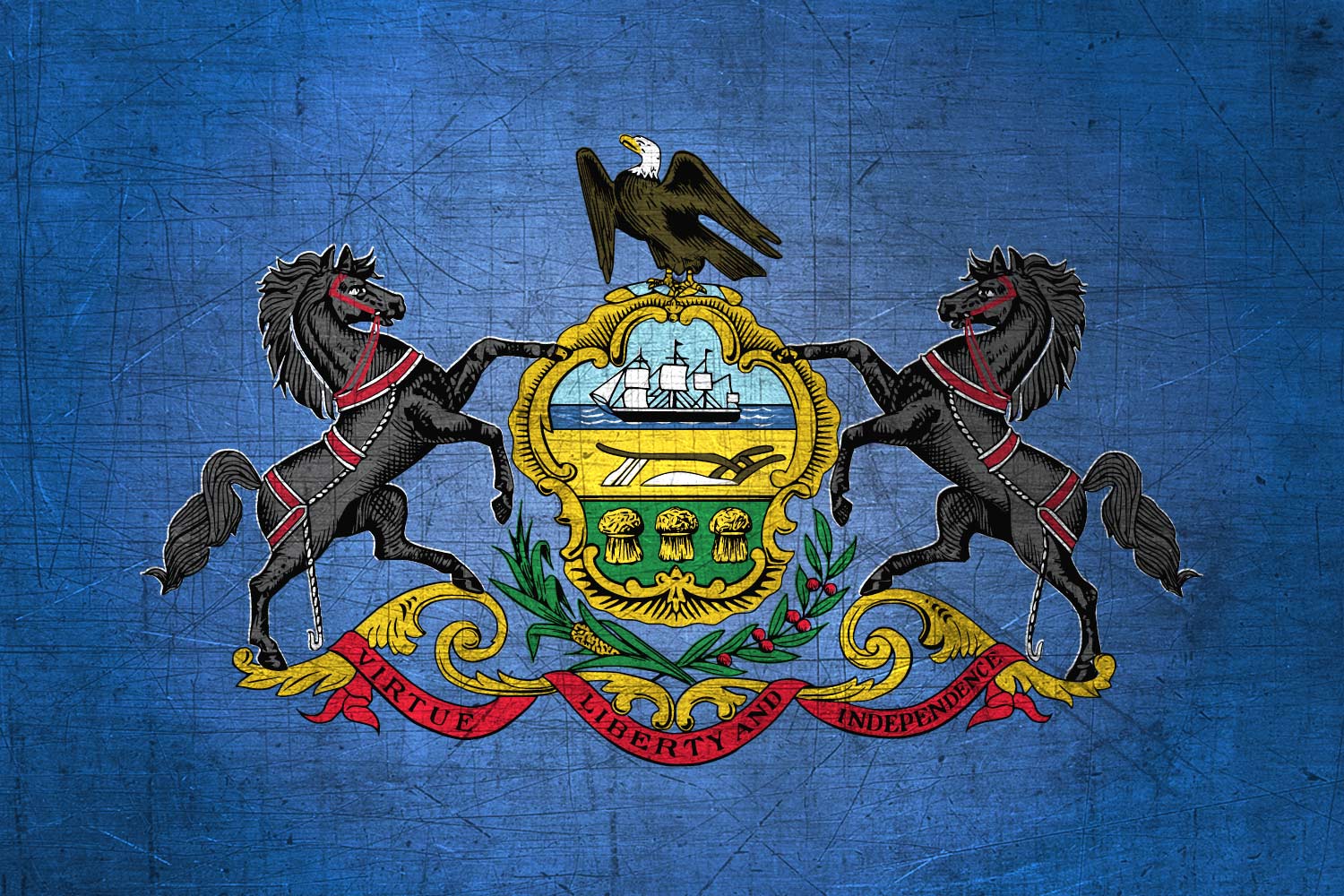 Pennsylvanian Flag Metal (Flag of Pennsylvania) it for free
