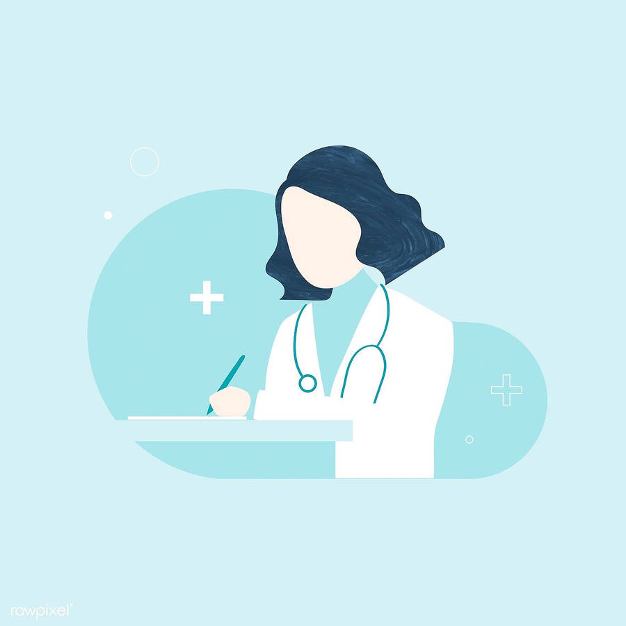 Download Female Doctor Minimalist Art Wallpaper