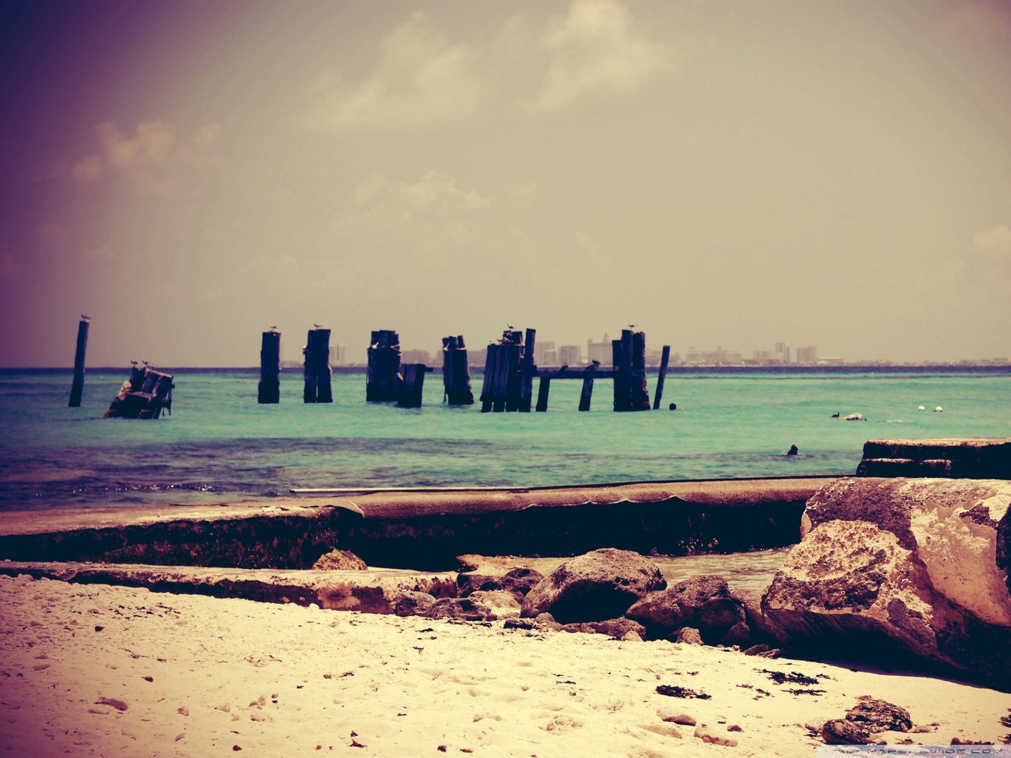 Retro Beach Wallpaper Free Retro