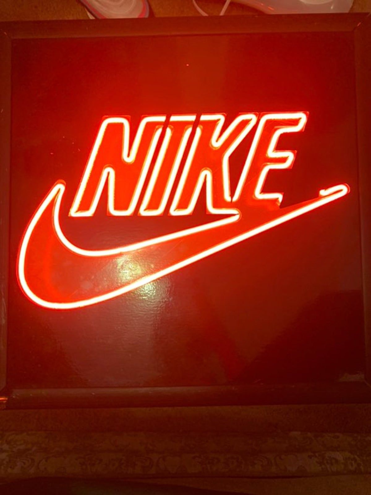 vintage nike sign on Mercari. Dark red wallpaper, Red aesthetic, Red and black wallpaper