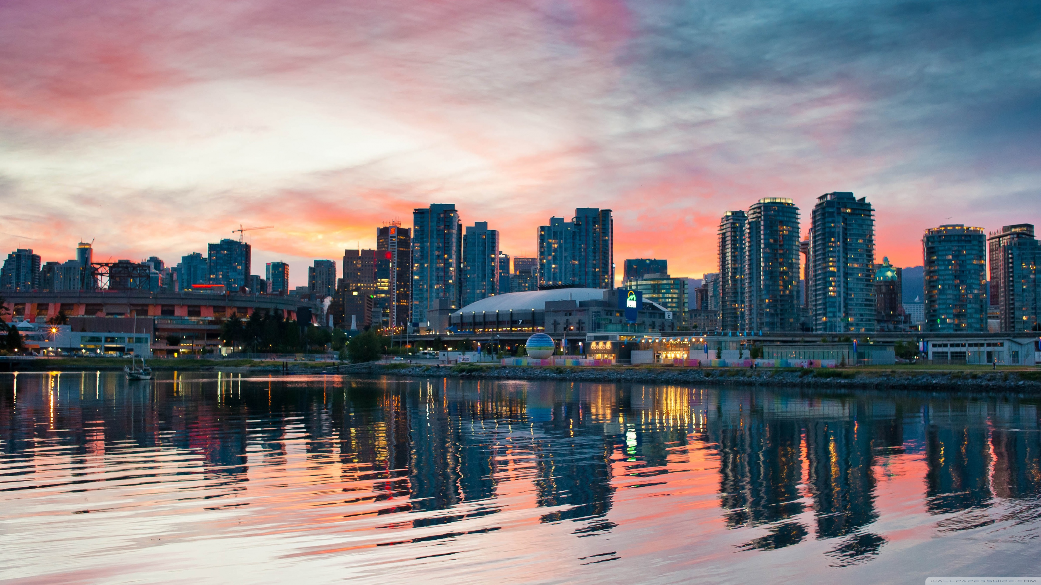 Vancouver Sunset Ultra HD Desktop Background Wallpaper for 4K UHD TV, Multi Display, Dual Monitor, Tablet