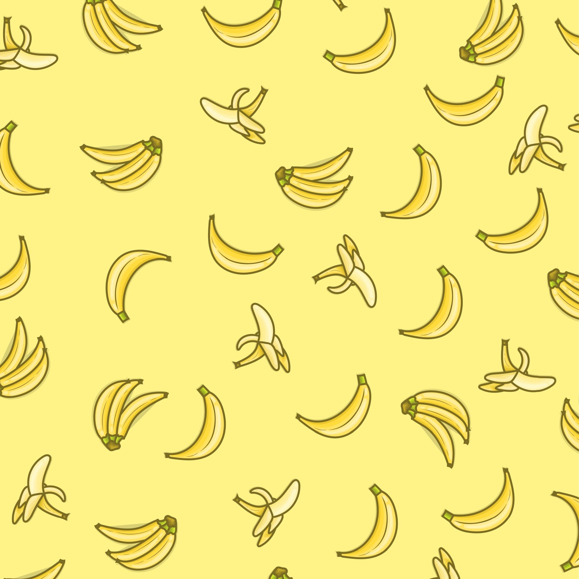 Banana seamless yellow pattern. cute banana pattern background
