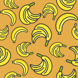 Download Cute Banana On Keyboard Wallpaper