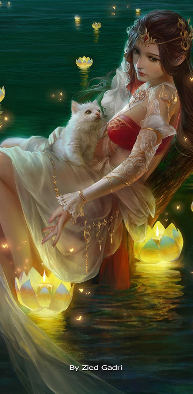 Fairy cat wallpaper