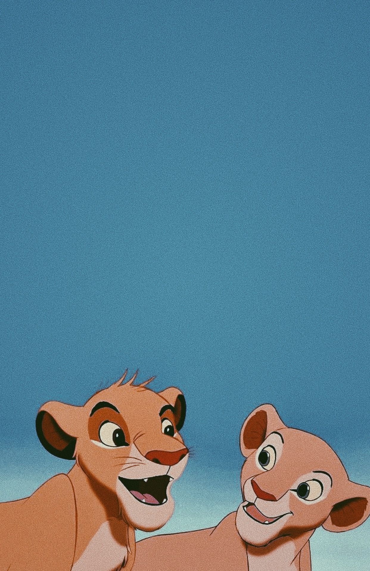 My edited photo of Simba and Nala (kinda proud ngl). Cute cartoon wallpaper, Disney wallpaper, Wallpaper iphone disney