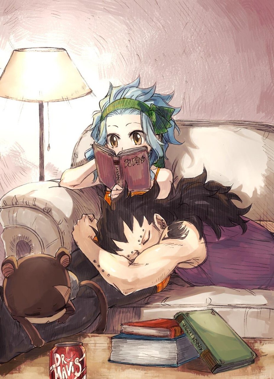 image about Gajeel, Levy, and Gajevy. See more about fairy tail, levy and anime