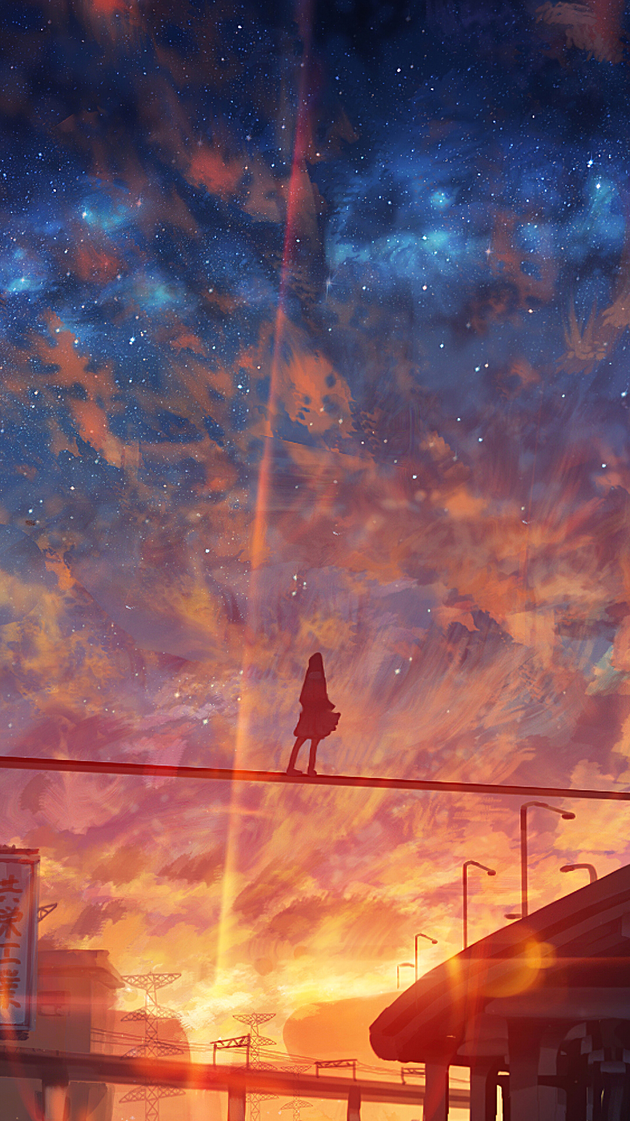 Free download Sunset Sky Scenery Anime 4K Wallpaper 61013 [2160x3840] for your Desktop, Mobile & Tablet. Explore Sunset Sky Phone Wallpaper. Night Sky Phone Wallpaper, Sunset Background, Sky Wallpaper