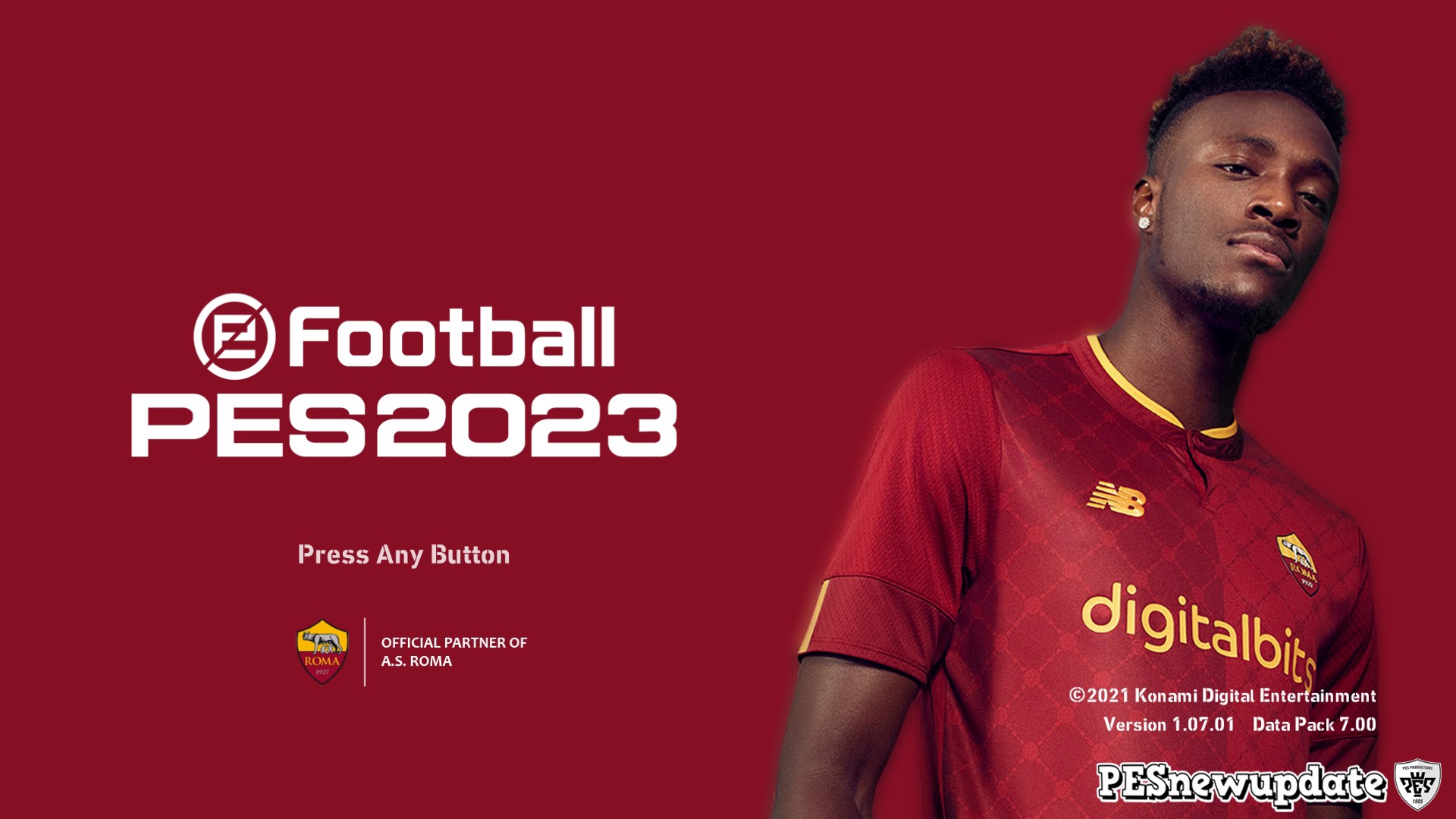 PES 2021 Menu AS Roma 2022 2023 By PESNewupdate PESNewupdate.com. Free Download Latest Pro Evolution Soccer Patch & Updates