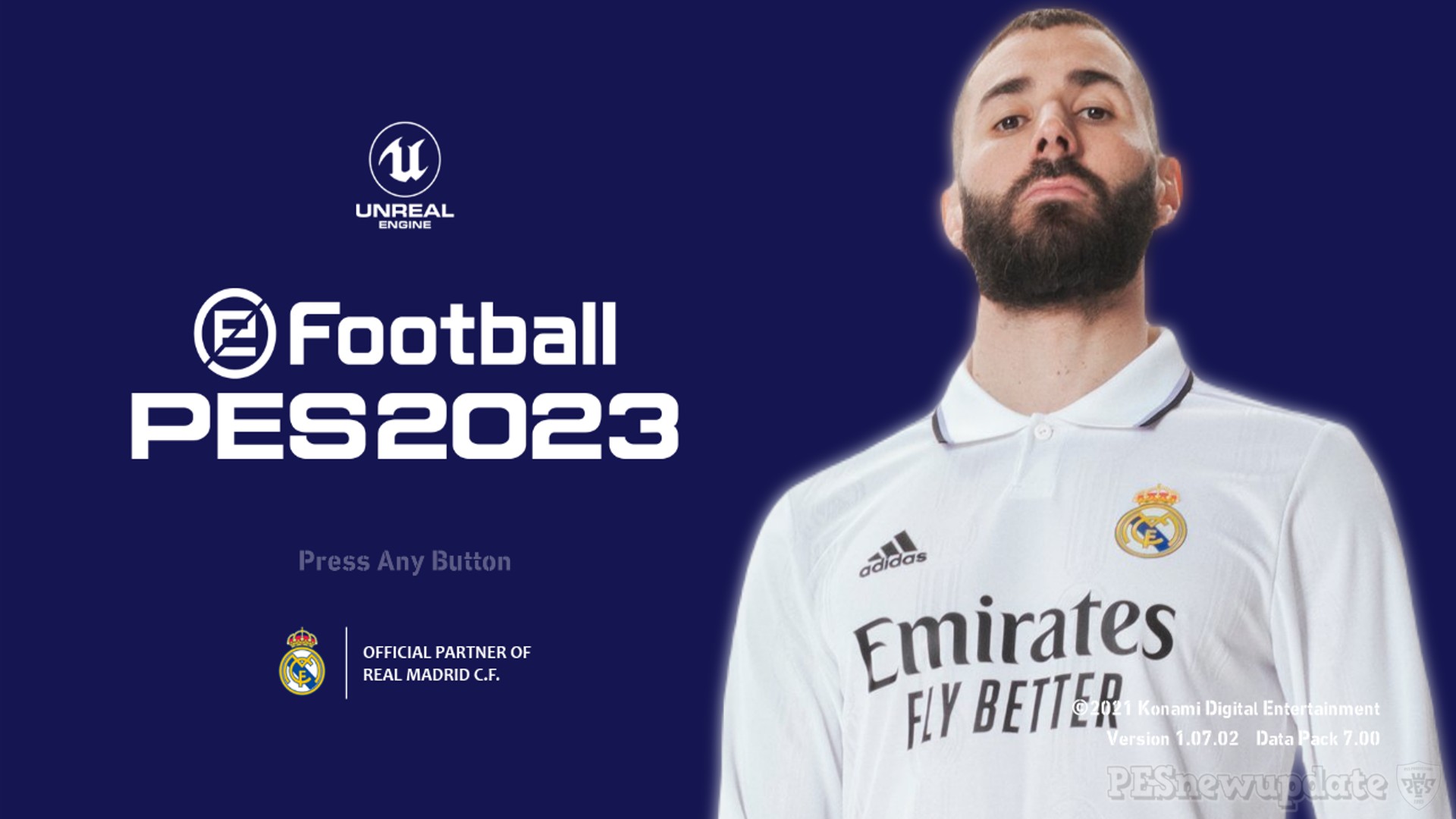 PES 2021 Menu Real Madrid 2022 2023 By PESNewupdate PESNewupdate.com. Free Download Latest Pro Evolution Soccer Patch & Updates