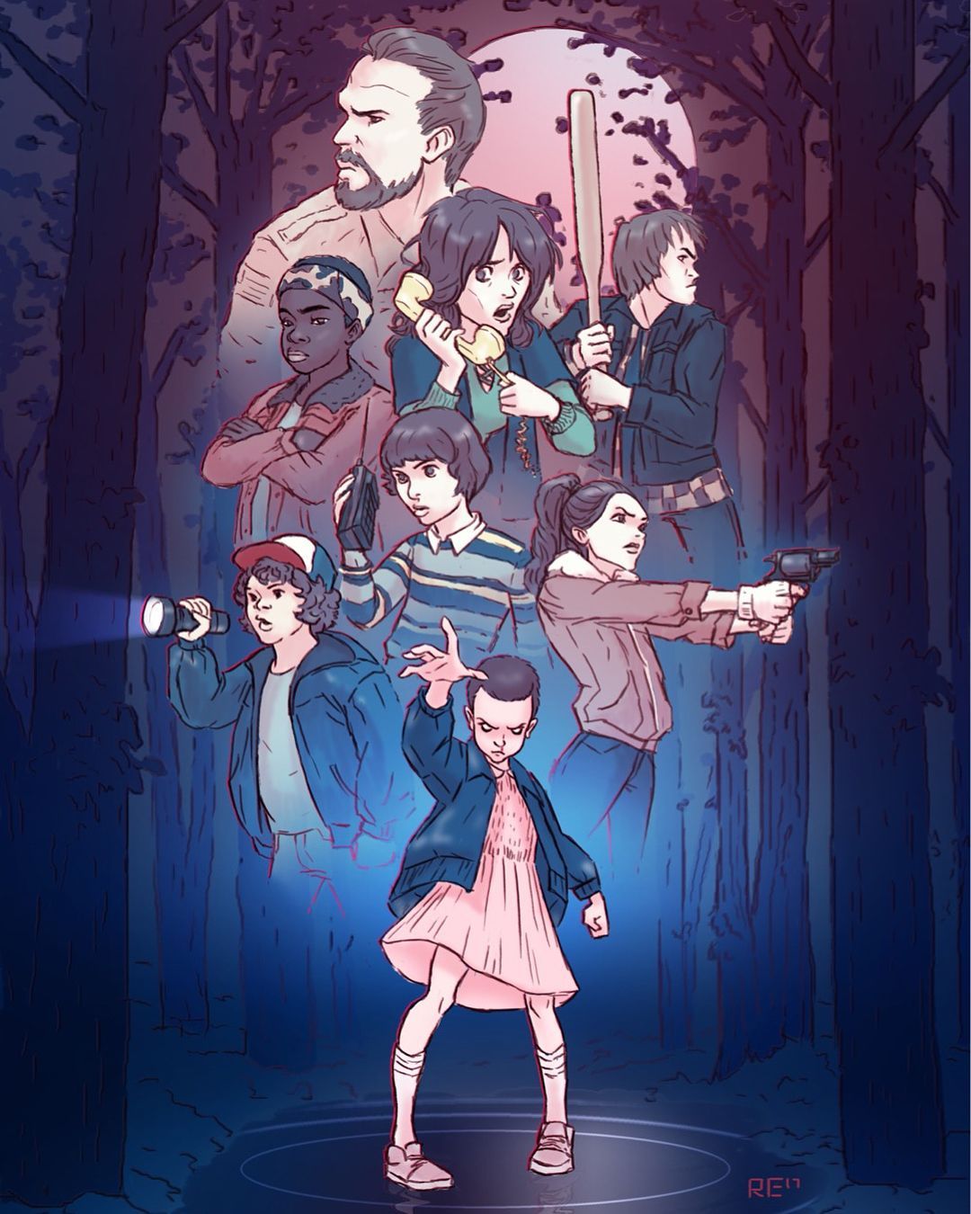 Stranger Things Fan Art Wallpaper Free Stranger Things Fan Art Background