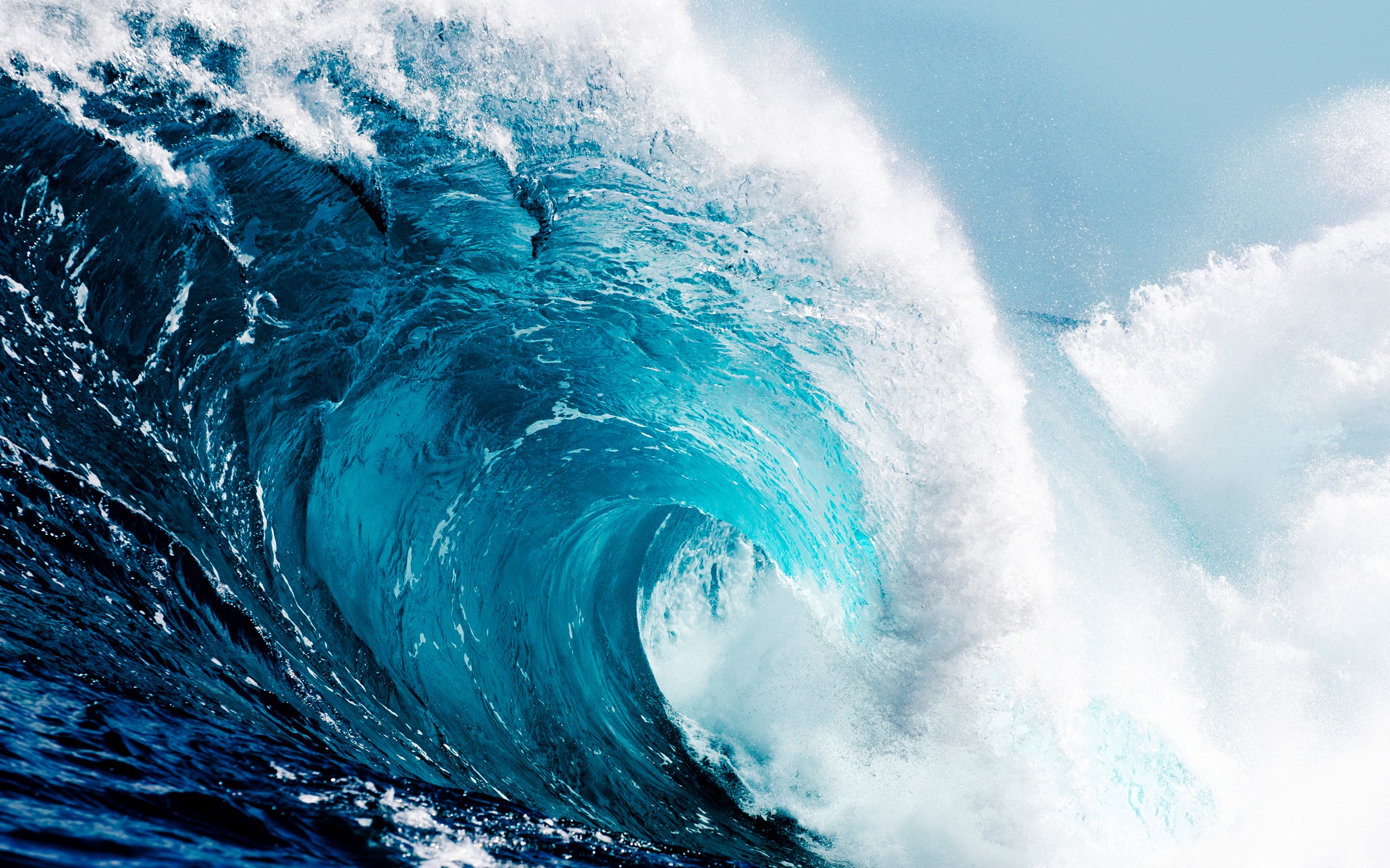Download wallpaper tsunami, big wave, ocean, waves, water for desktop with resolution 2560x1600. High Quality HD picture wallpaper