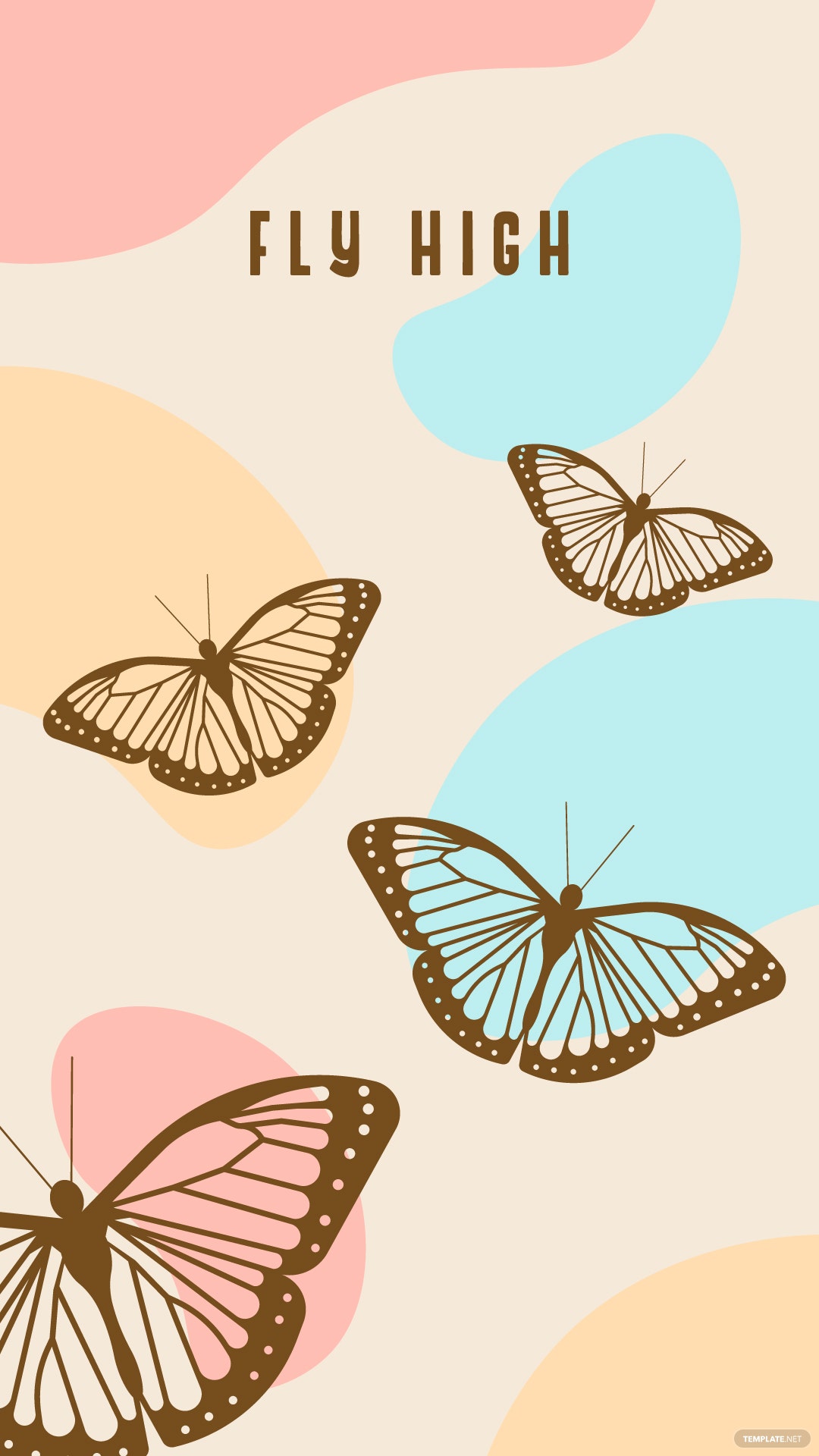 iPhone Butterfly Wallpaper, Illustrator, JPG, PNG, SVG
