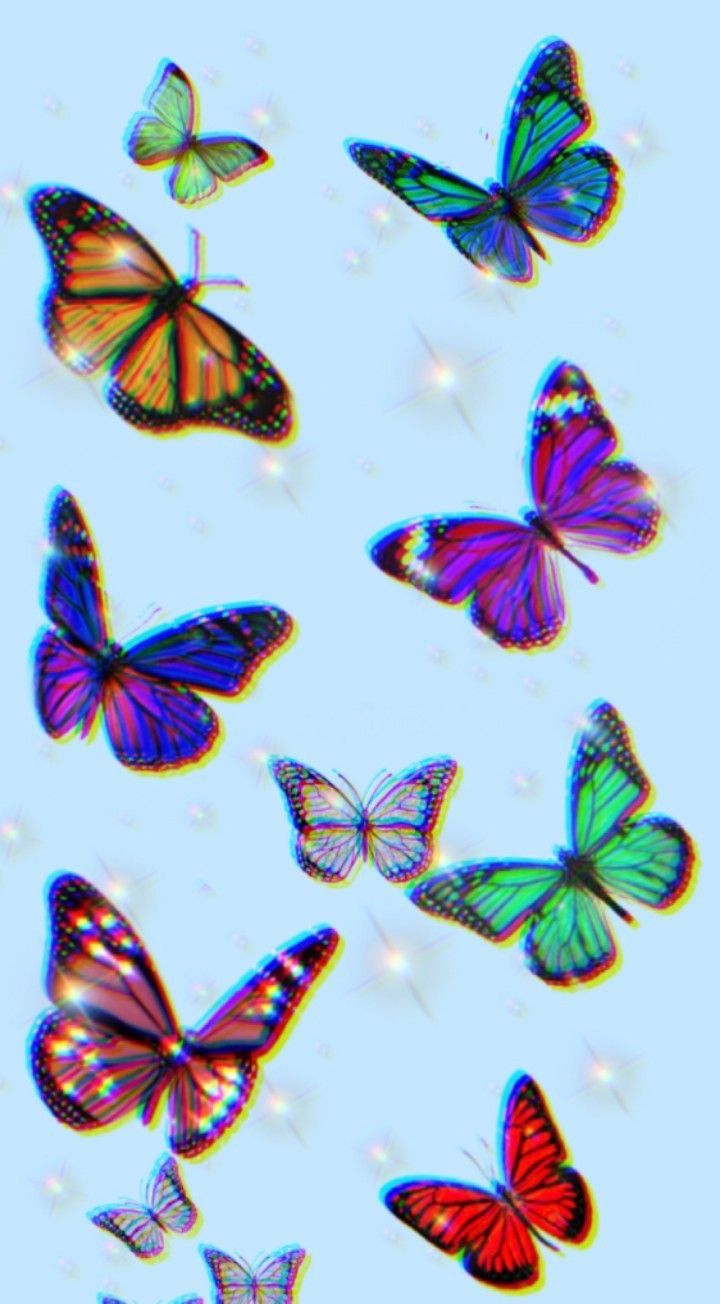 butterflies. Butterfly wallpaper iphone, Butterfly wallpaper, Trippy wallpaper