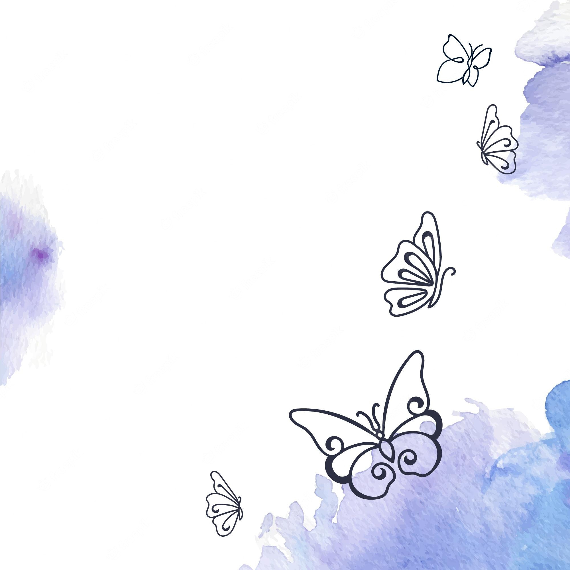 Cute Blue Butterfly Wallpaper Image. Free Vectors, & PSD