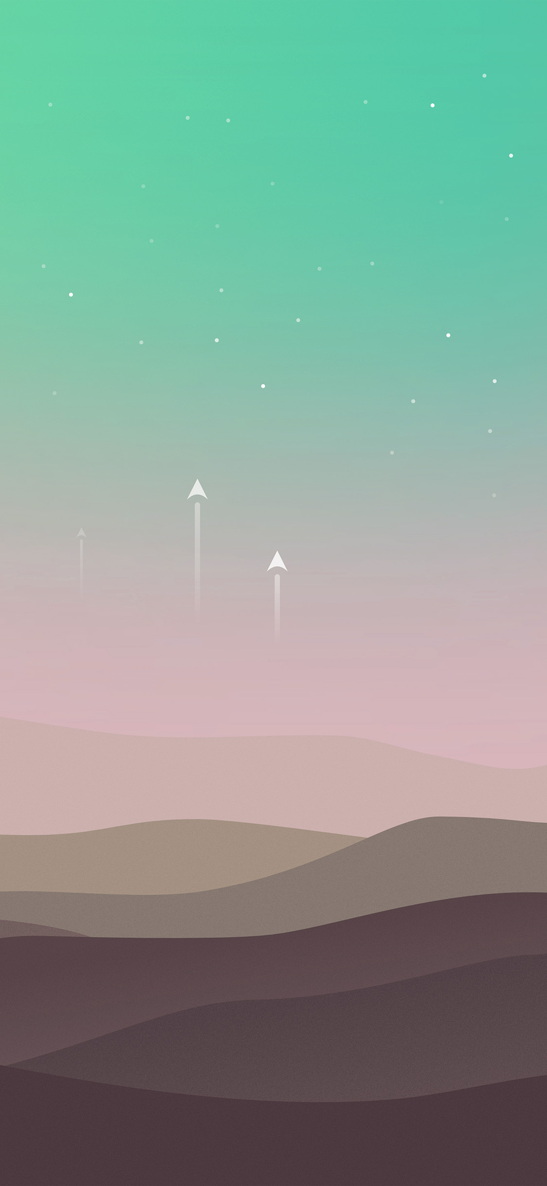 iPhone X wallpaper. minimal space art illustration field