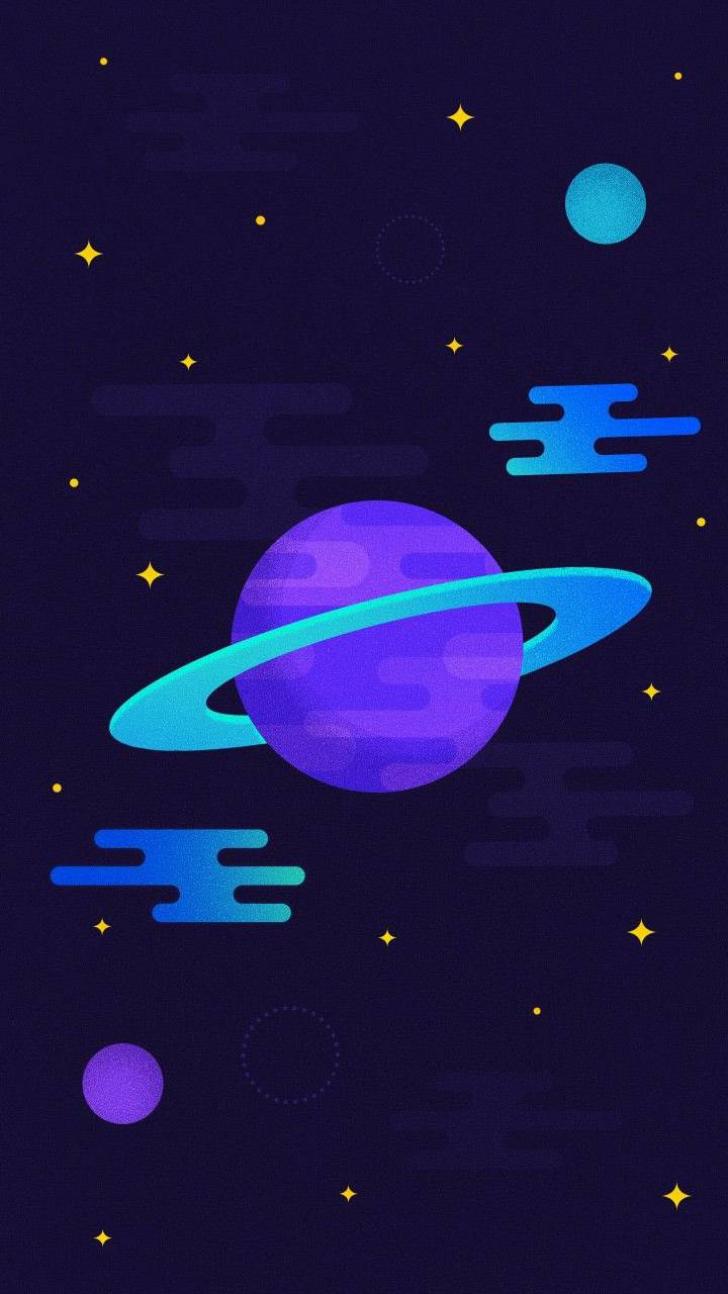 Wallpaper HD: Saturn, Planet, Art, Minimal, iPhone, Wallpaper, iPhone, Wallpaper, iphone, Minimalist, Space, Wallpaper