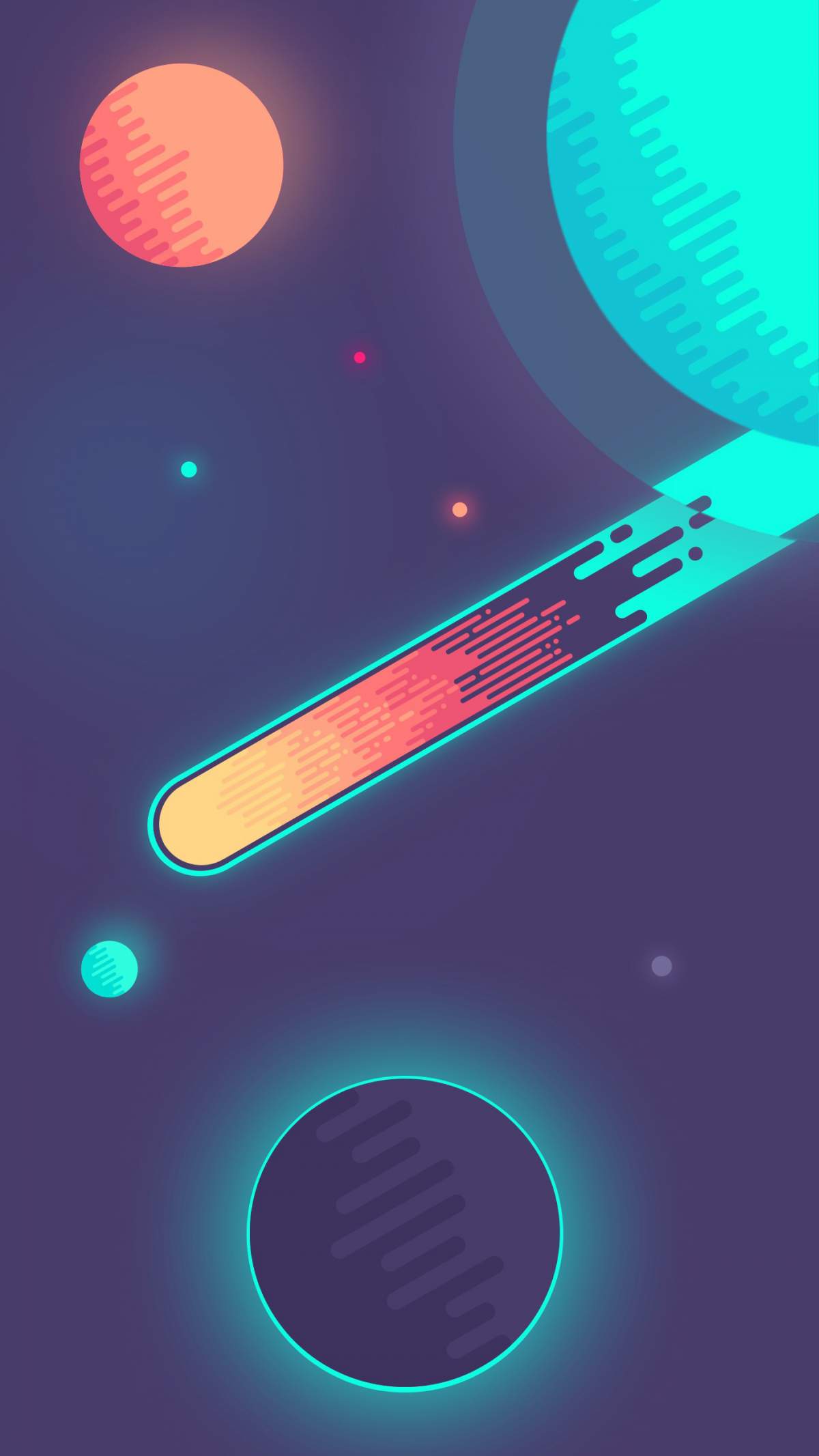 Minimal Space Meteors And Planets IPhone Wallpaper Wallpaper, iPhone Wallpaper