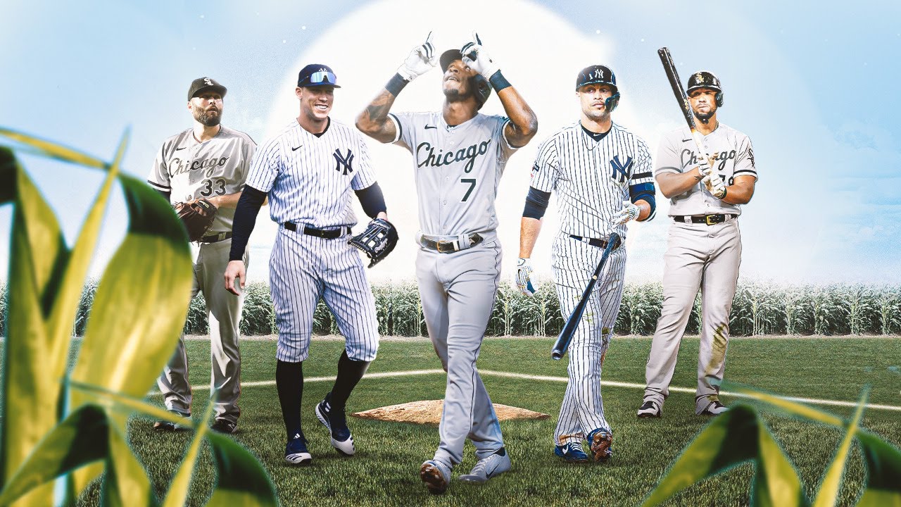 White Sox And Yankees Batting Practice At Field Of Dreams