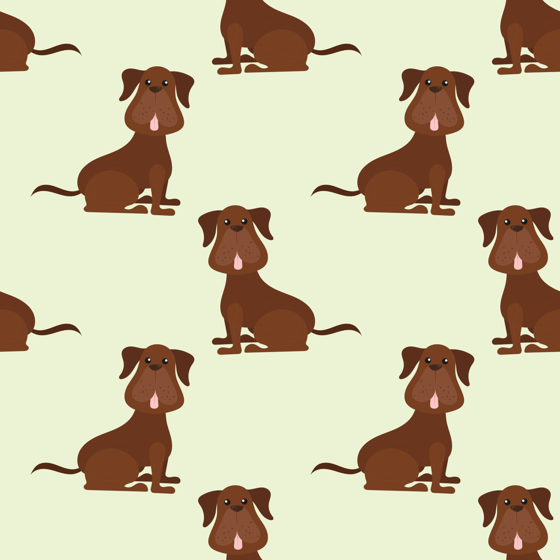 Seamless tosa dog cartoon pattern