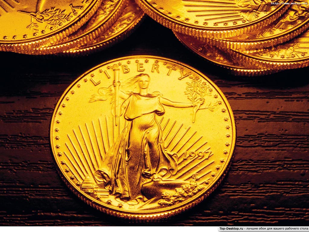 Picture Coins Liberty gold coin. USA Money