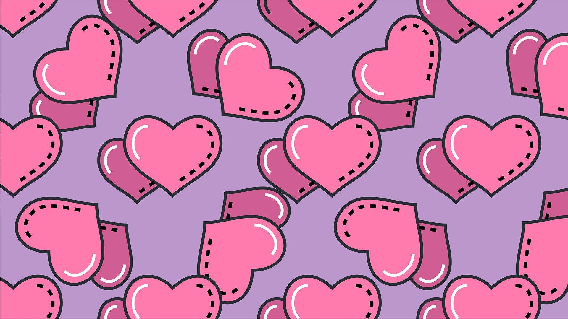 Download Y2k Dotted Hearts Wallpaper