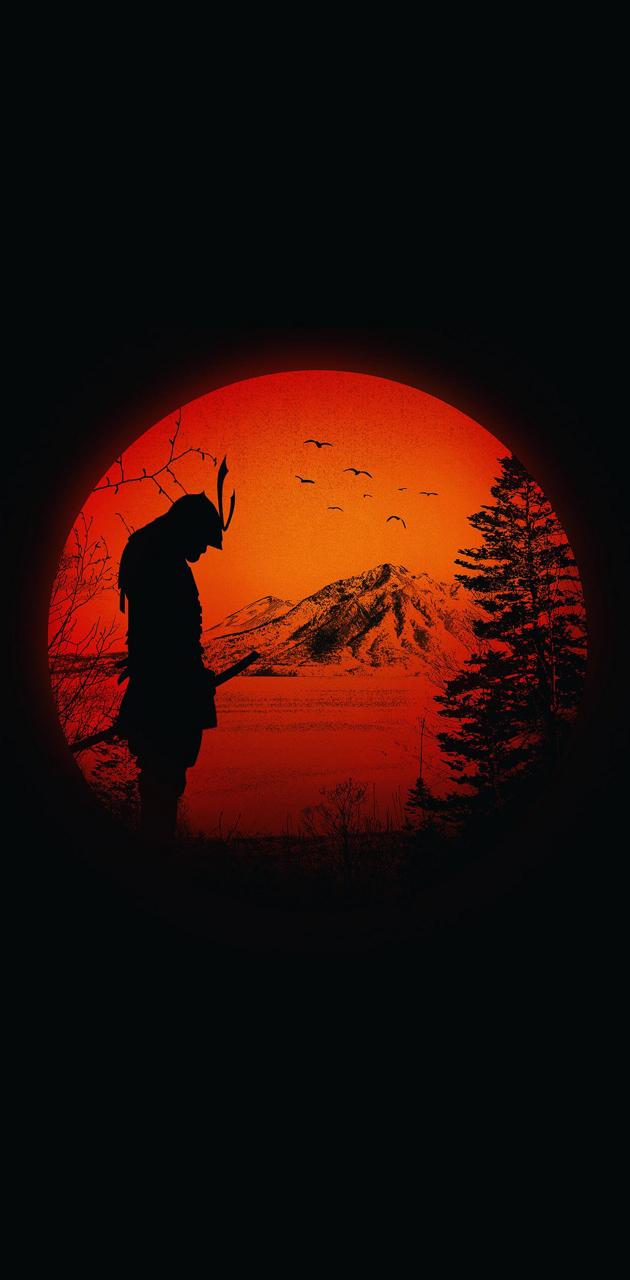 Black Samurai Sun wallpaper