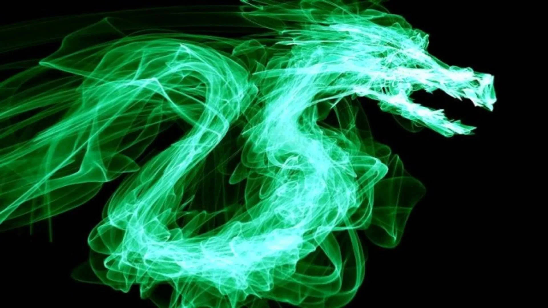 Download Green Fire Dragon Wallpaper