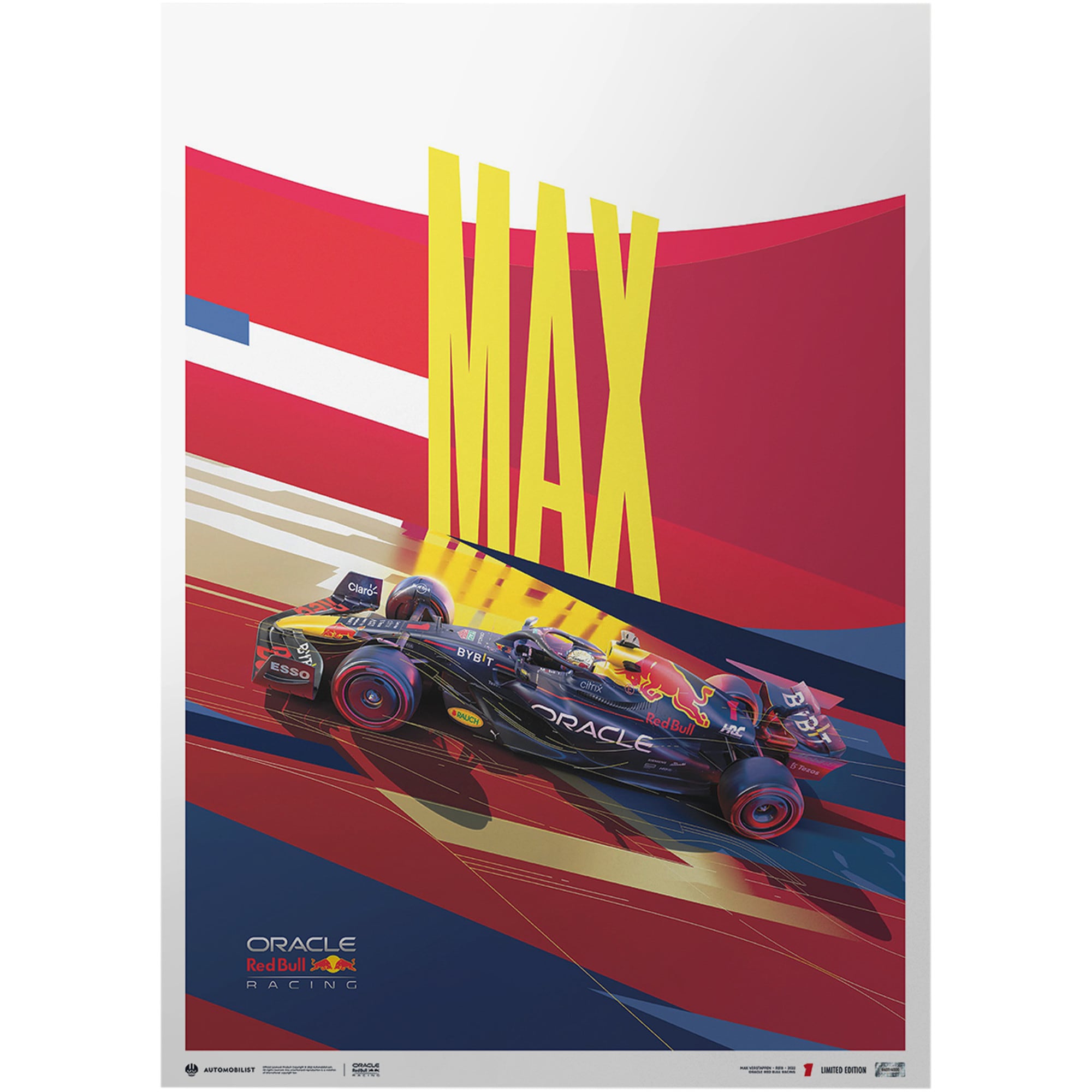 Oracle Red Bull Racing Max Verstappen 2022 Limited Edition Poster