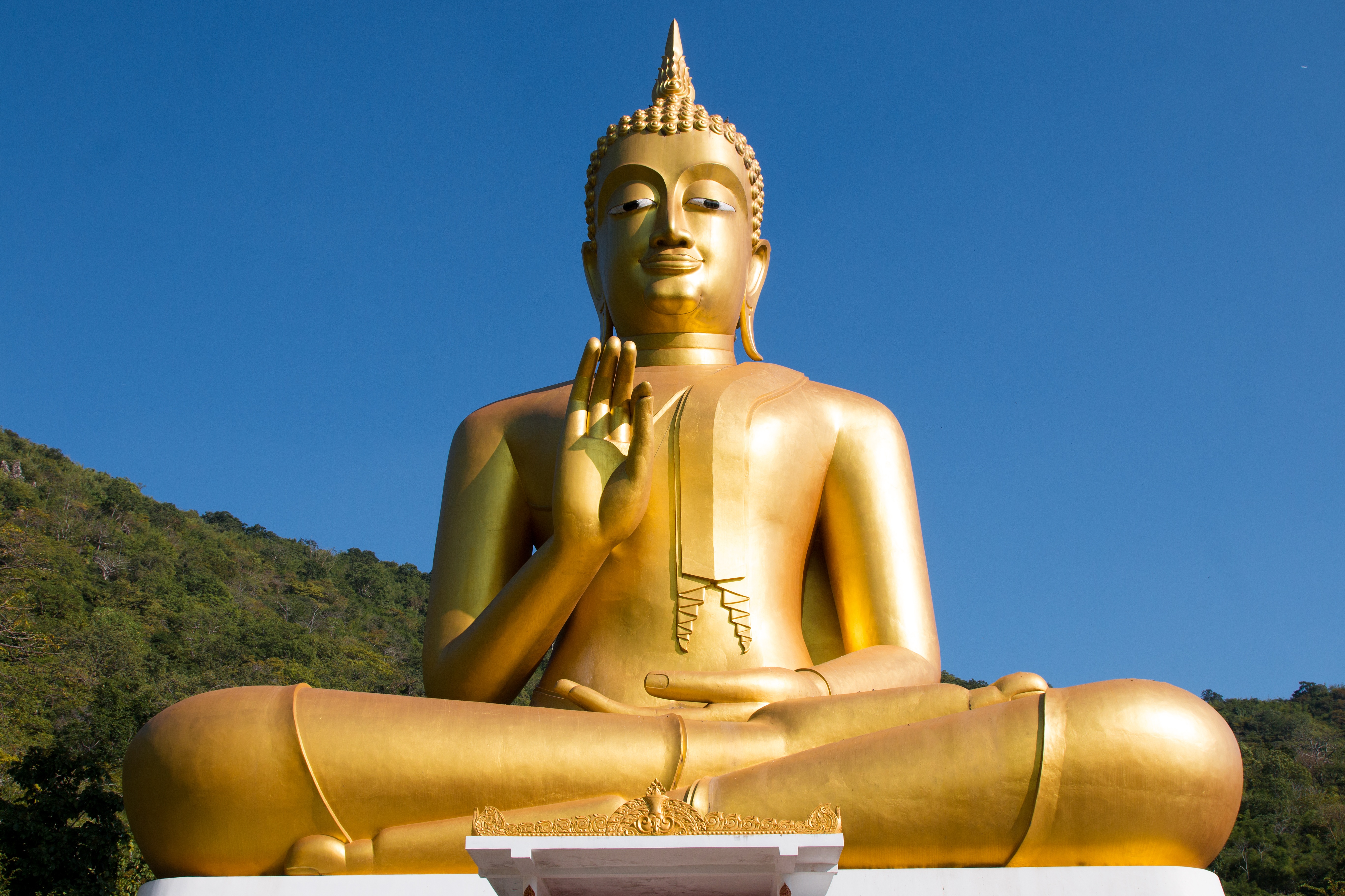 Gold Colored Buddha Statue