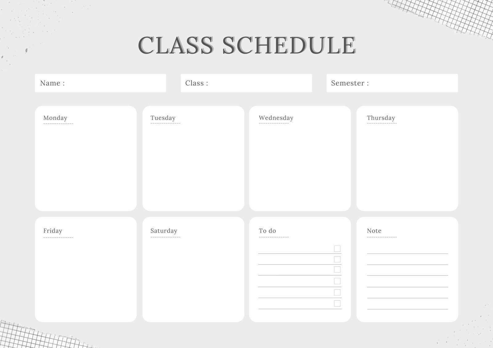Aesthetic Schedule Template | Ilustrasi Buku, Desain | Paper background  design, Powerpoint background design, Instagram frame