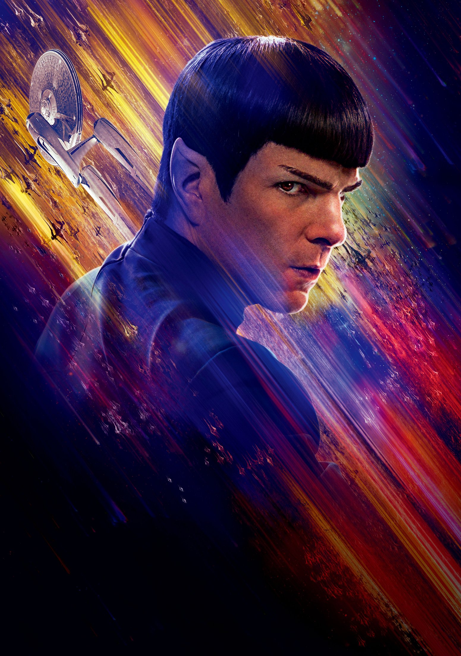Art of Star Trek. Spock as played by Zach Quinto, here in a 'Star Trek Beyond' poster image. Nimoy will always be Spock, but Quinto and Peck have been